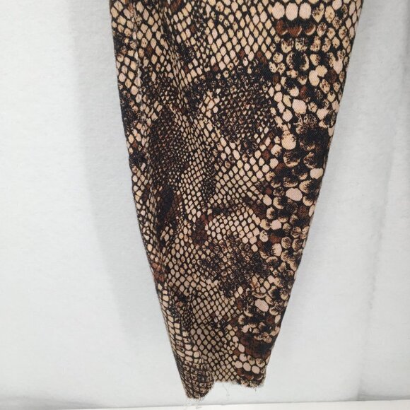 We The Free People Two faced snakeskin print tan brown skinny jean raw new 28 - Picture 4 of 6